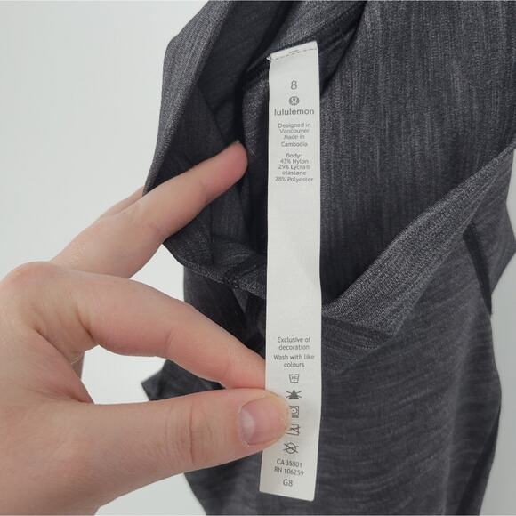 Lululemon Heathered Black Full On Luxtreme 28" Wunder Under High-Rise Tight 8 - Picture 9 of 11